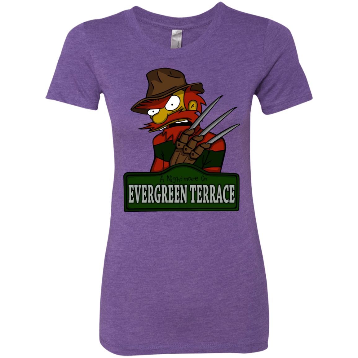 T-Shirts Purple Rush / Small A Nightmare on Springfield Sin Tramas Women's Triblend T-Shirt