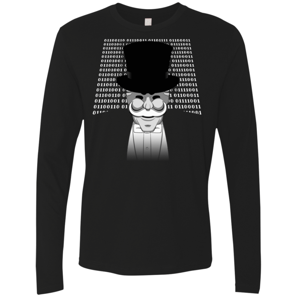 T-Shirts Black / Small A One Or A Zero Men's Premium Long Sleeve