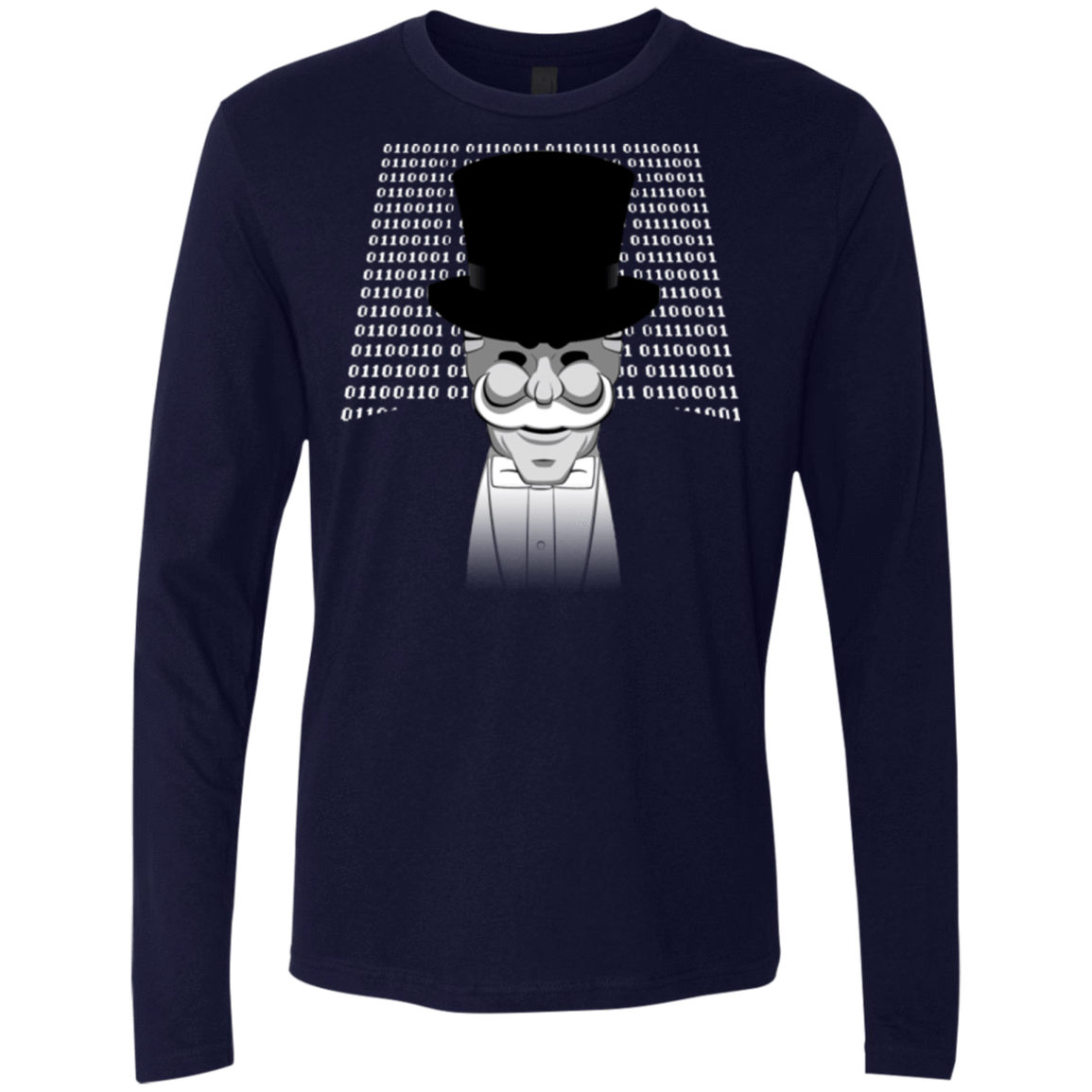 T-Shirts Midnight Navy / Small A One Or A Zero Men's Premium Long Sleeve