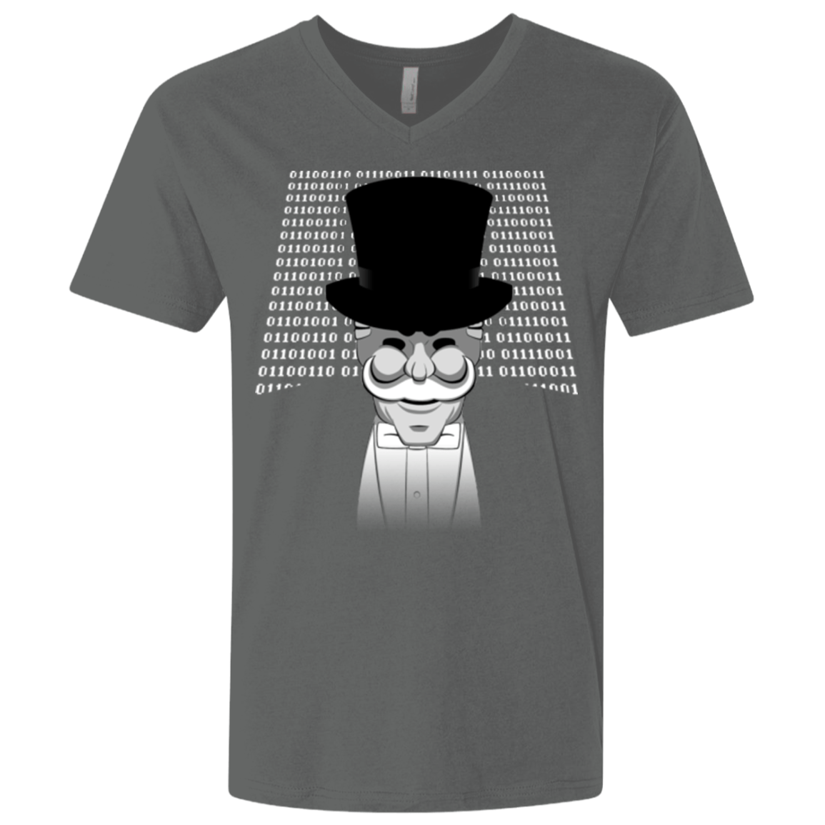 T-Shirts Heavy Metal / X-Small A One Or A Zero Men's Premium V-Neck