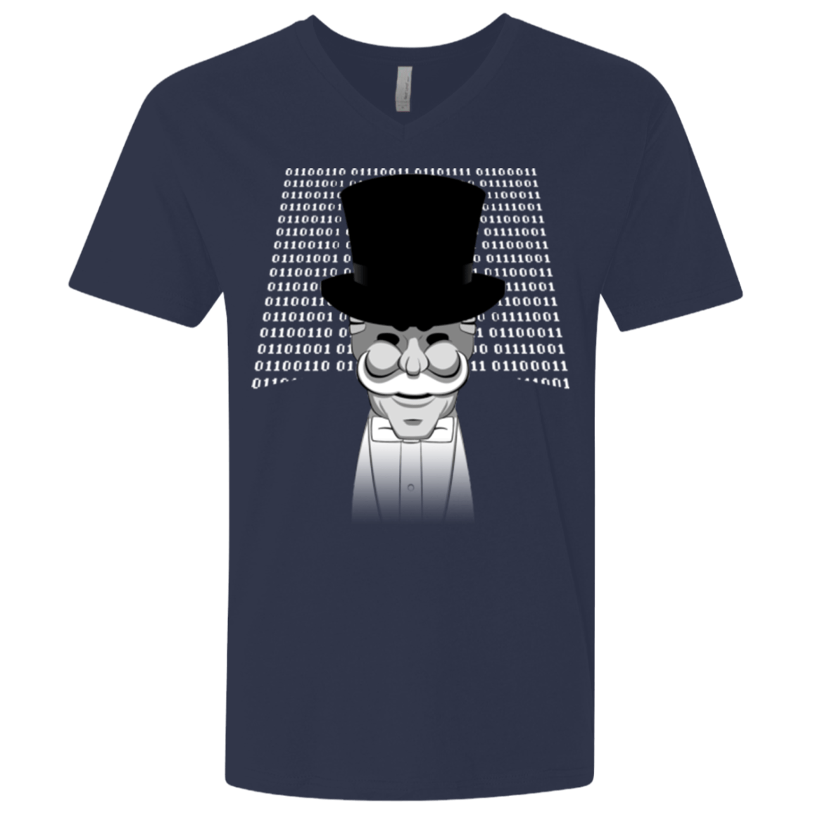 T-Shirts Midnight Navy / X-Small A One Or A Zero Men's Premium V-Neck