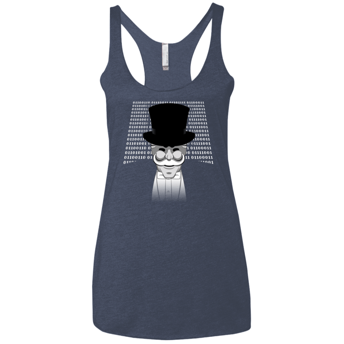 T-Shirts Vintage Navy / X-Small A One Or A Zero Women's Triblend Racerback Tank