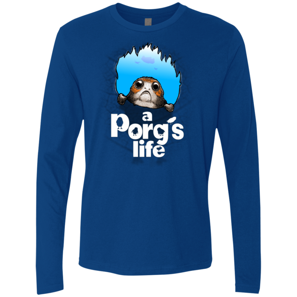 T-Shirts Royal / Small A Porgs Life Men's Premium Long Sleeve