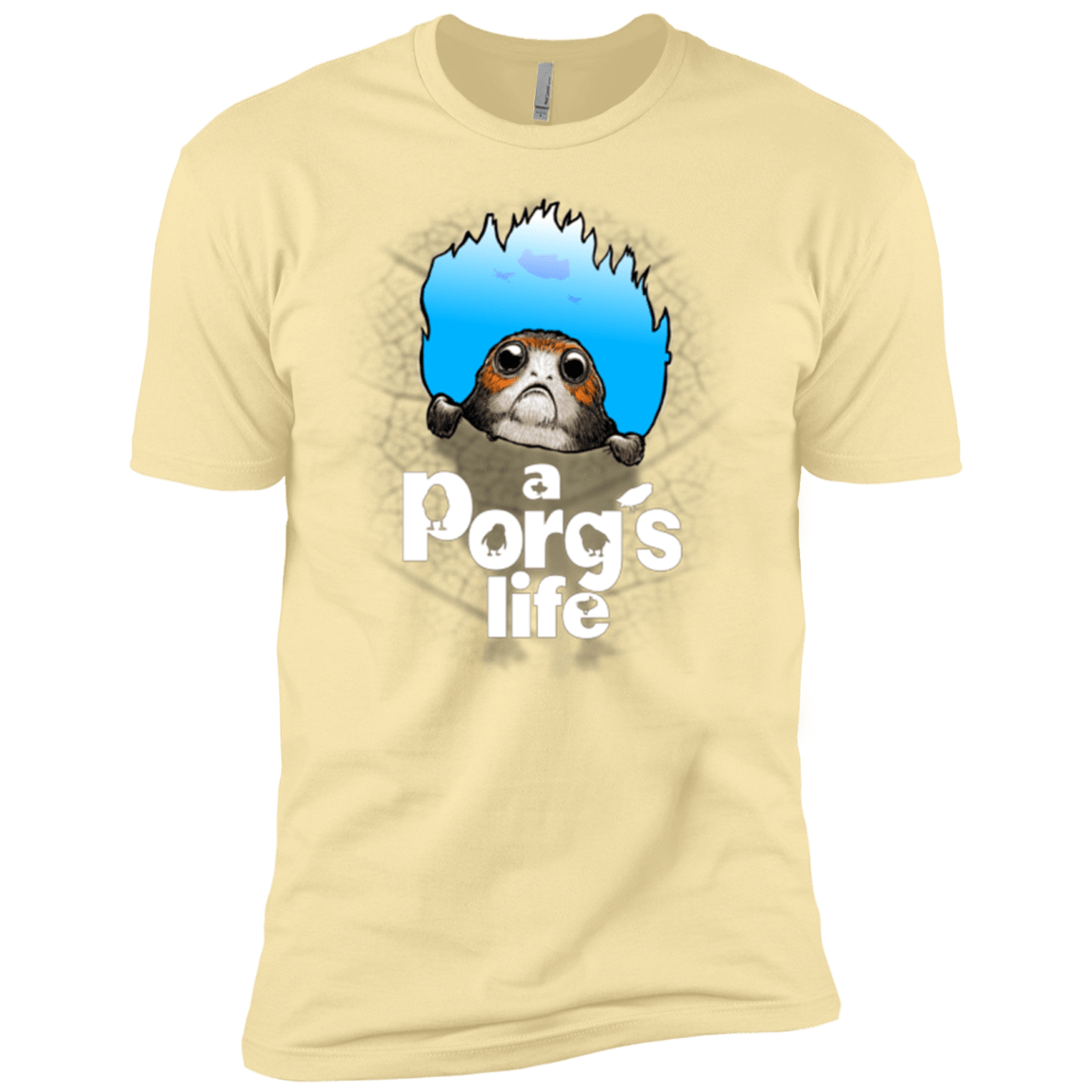 T-Shirts Banana Cream / X-Small A Porgs Life Men's Premium T-Shirt