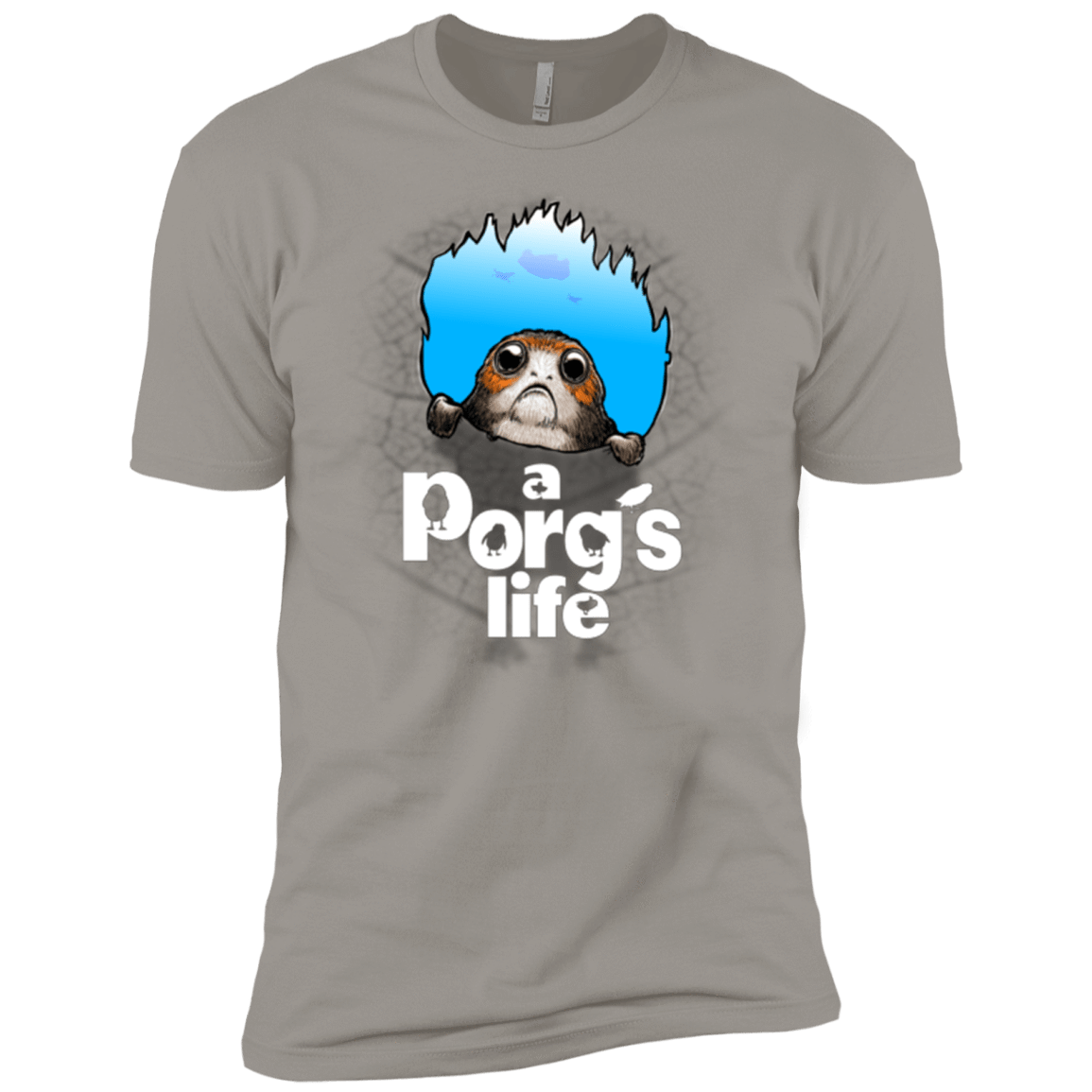 T-Shirts Light Grey / X-Small A Porgs Life Men's Premium T-Shirt