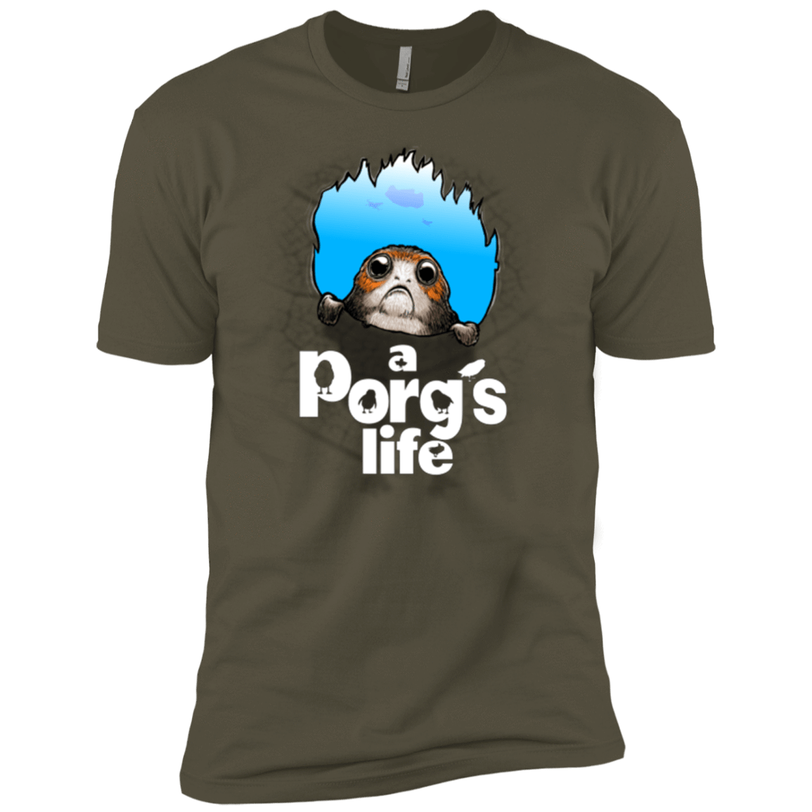 T-Shirts Military Green / X-Small A Porgs Life Men's Premium T-Shirt
