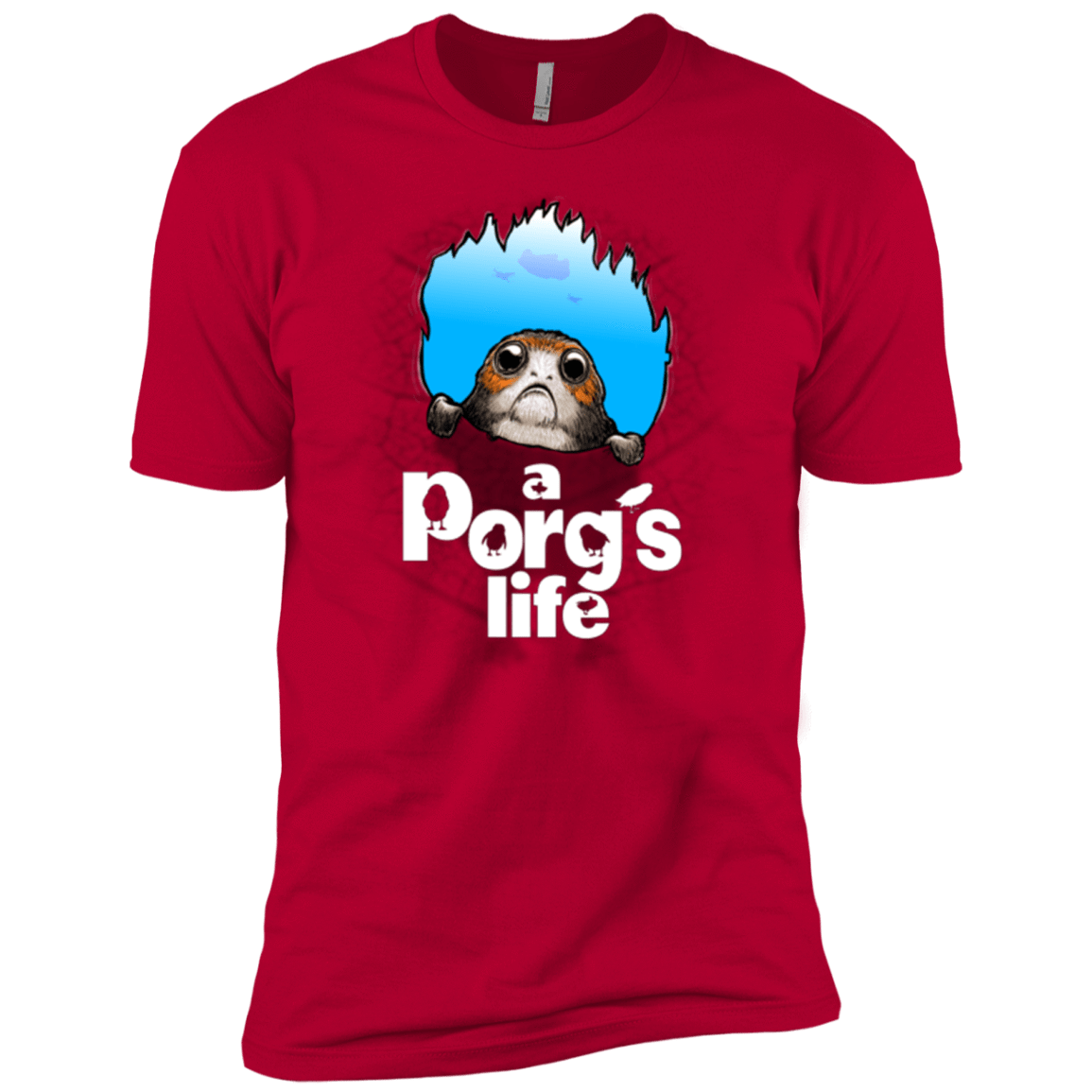 T-Shirts Red / X-Small A Porgs Life Men's Premium T-Shirt