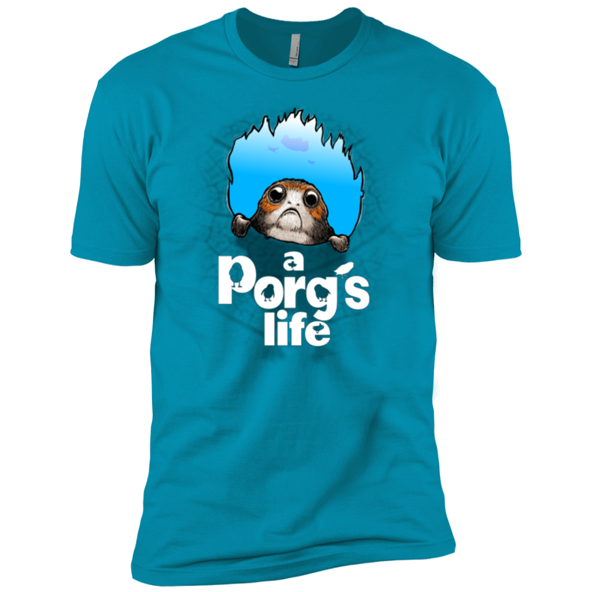 T-Shirts Turquoise / X-Small A Porgs Life Men's Premium T-Shirt
