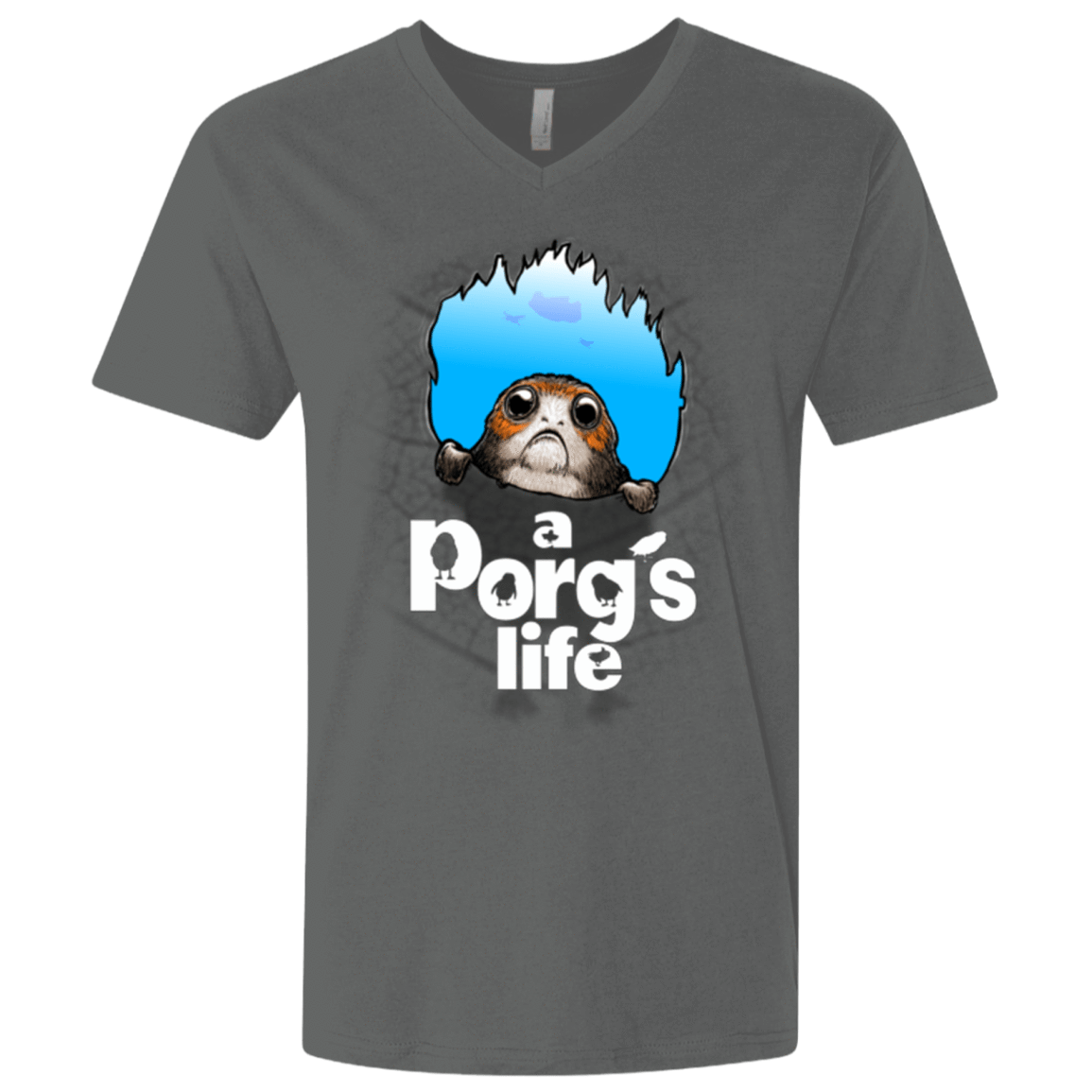 T-Shirts Heavy Metal / X-Small A Porgs Life Men's Premium V-Neck