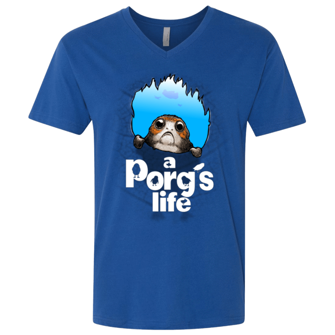 T-Shirts Royal / X-Small A Porgs Life Men's Premium V-Neck