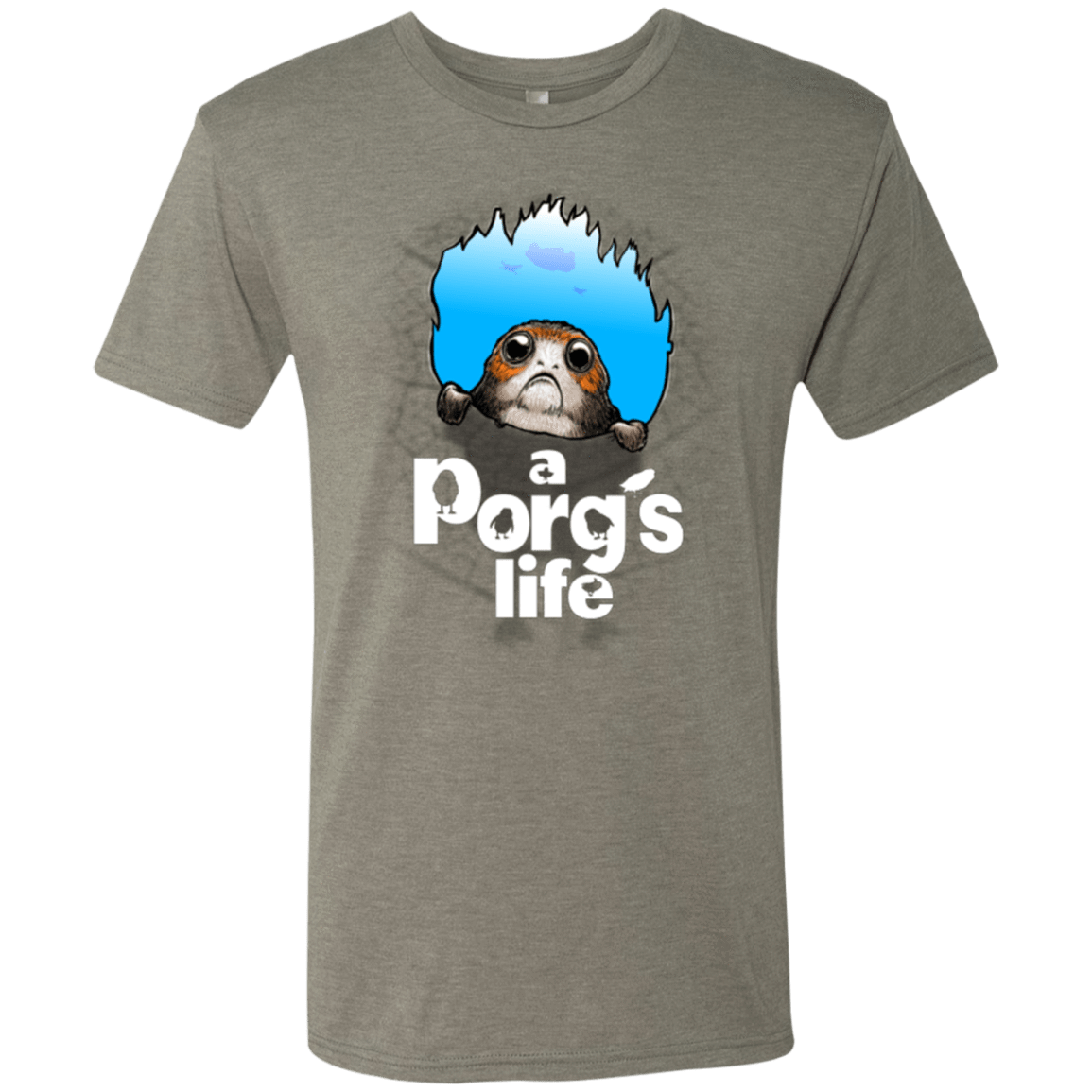 T-Shirts Venetian Grey / Small A Porgs Life Men's Triblend T-Shirt