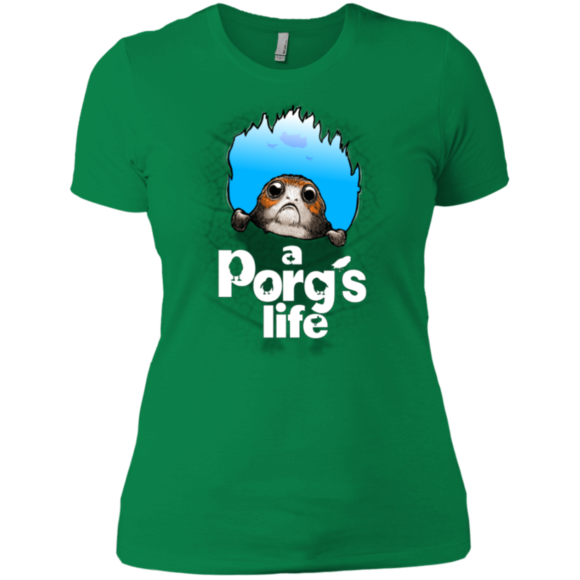 T-Shirts Kelly Green / X-Small A Porgs Life Women's Premium T-Shirt