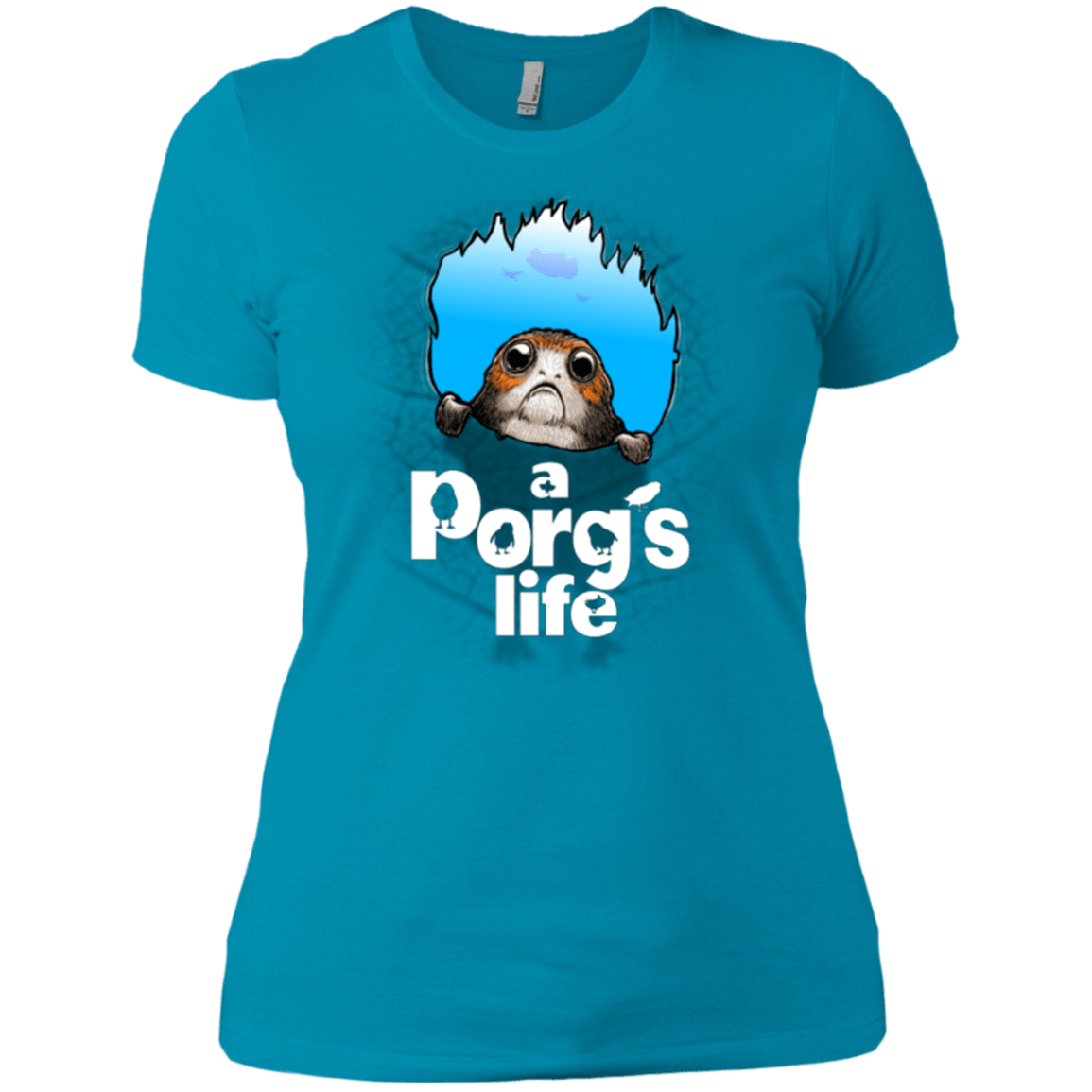 T-Shirts Turquoise / X-Small A Porgs Life Women's Premium T-Shirt