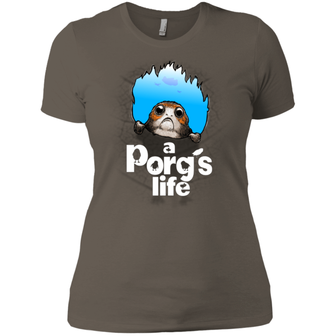 T-Shirts Warm Grey / X-Small A Porgs Life Women's Premium T-Shirt