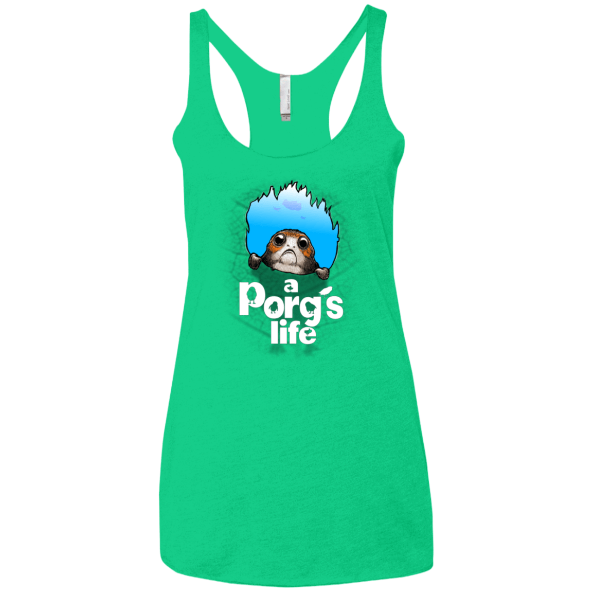 T-Shirts Envy / X-Small A Porgs Life Women's Triblend Racerback Tank