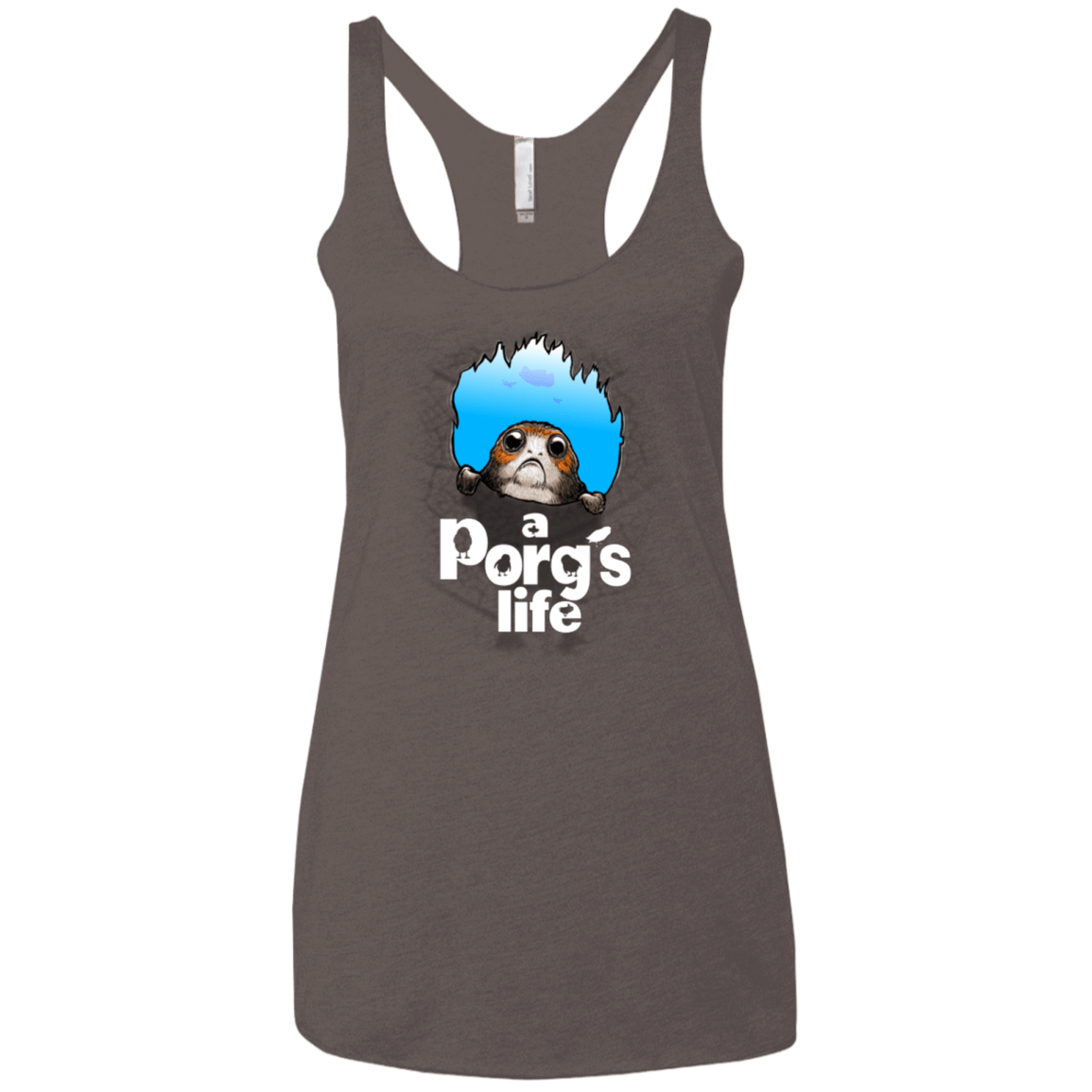 T-Shirts Macchiato / X-Small A Porgs Life Women's Triblend Racerback Tank