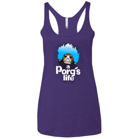 T-Shirts Purple / X-Small A Porgs Life Women's Triblend Racerback Tank