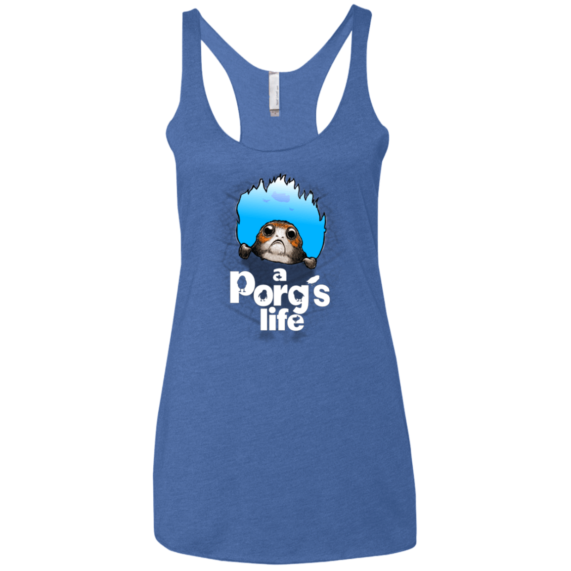 T-Shirts Vintage Royal / X-Small A Porgs Life Women's Triblend Racerback Tank