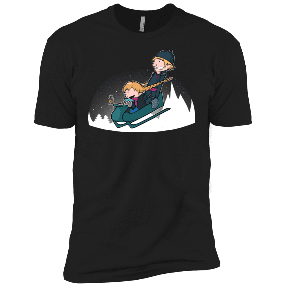 T-Shirts Black / YXS A Snowy Ride Boys Premium T-Shirt