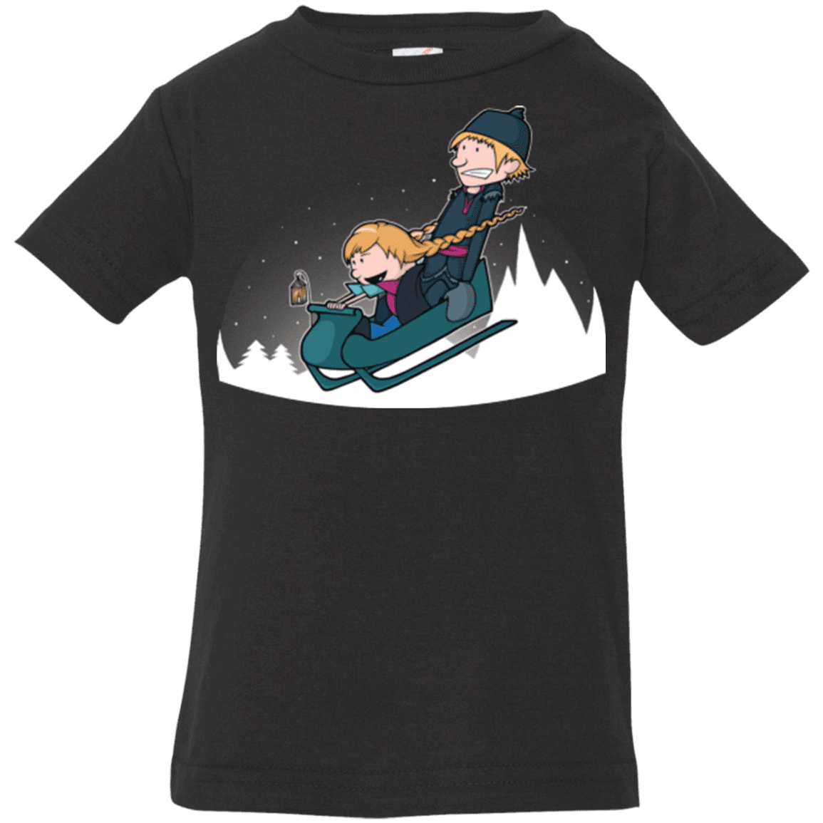T-Shirts Black / 6 Months A Snowy Ride Infant Premium T-Shirt