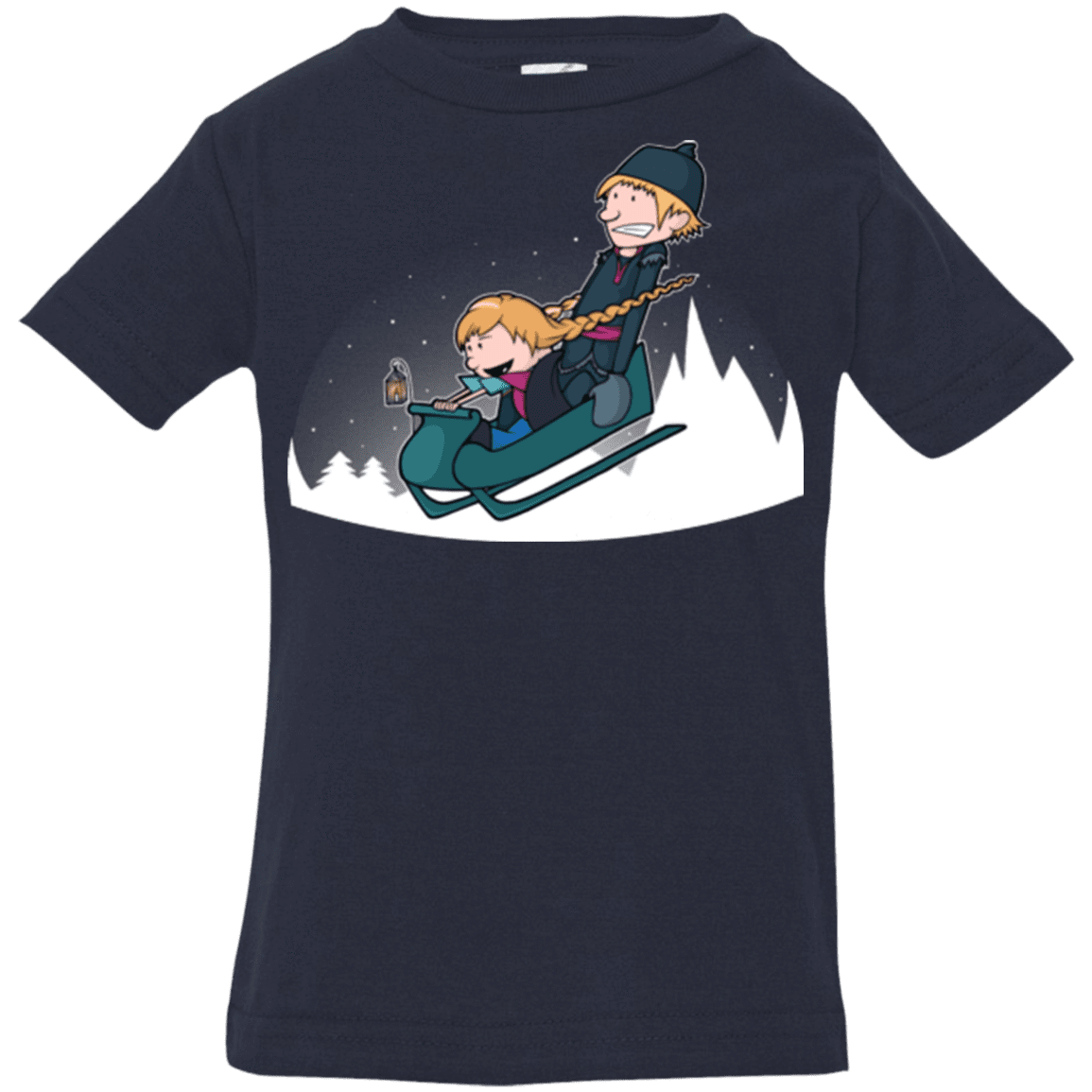 T-Shirts Navy / 6 Months A Snowy Ride Infant Premium T-Shirt