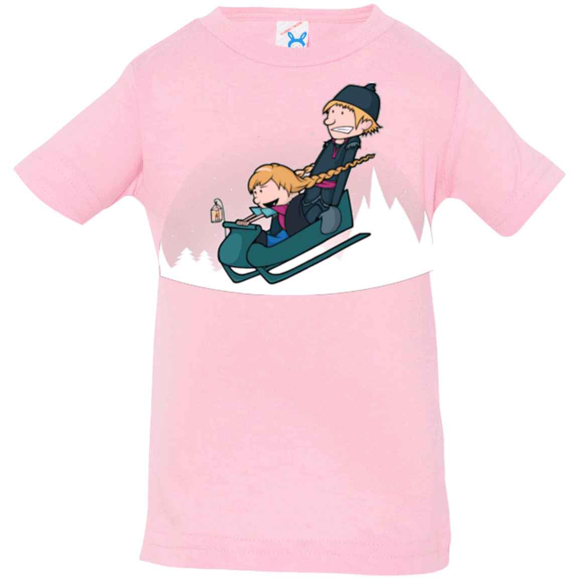 T-Shirts Pink / 6 Months A Snowy Ride Infant Premium T-Shirt