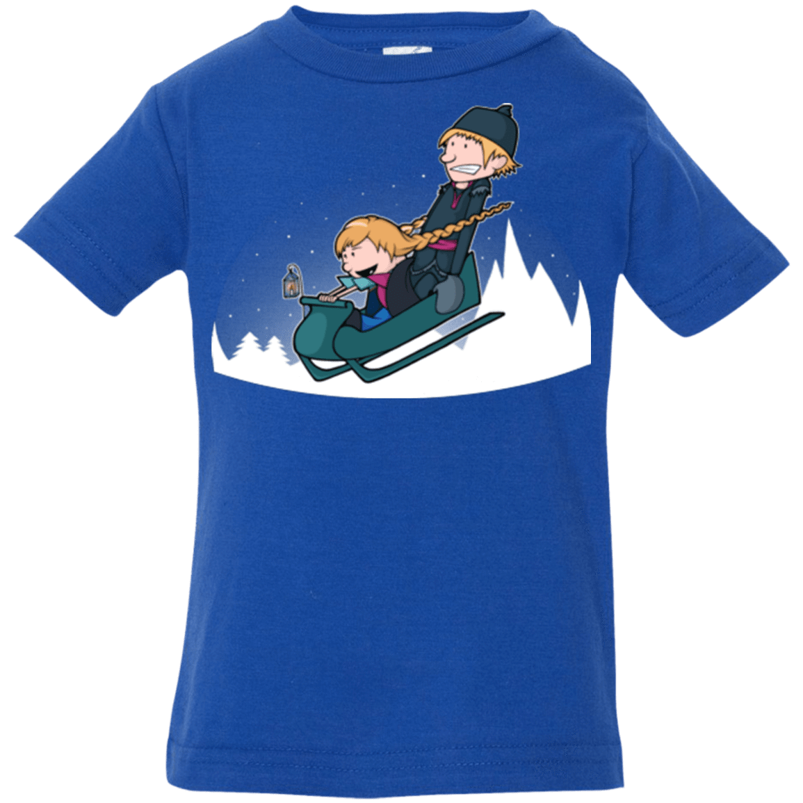 T-Shirts Royal / 6 Months A Snowy Ride Infant Premium T-Shirt