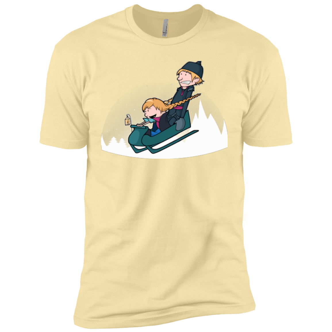 T-Shirts Banana Cream / X-Small A Snowy Ride Men's Premium T-Shirt