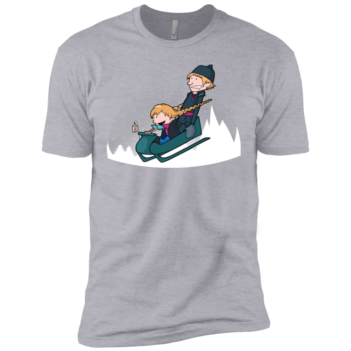 T-Shirts Heather Grey / X-Small A Snowy Ride Men's Premium T-Shirt
