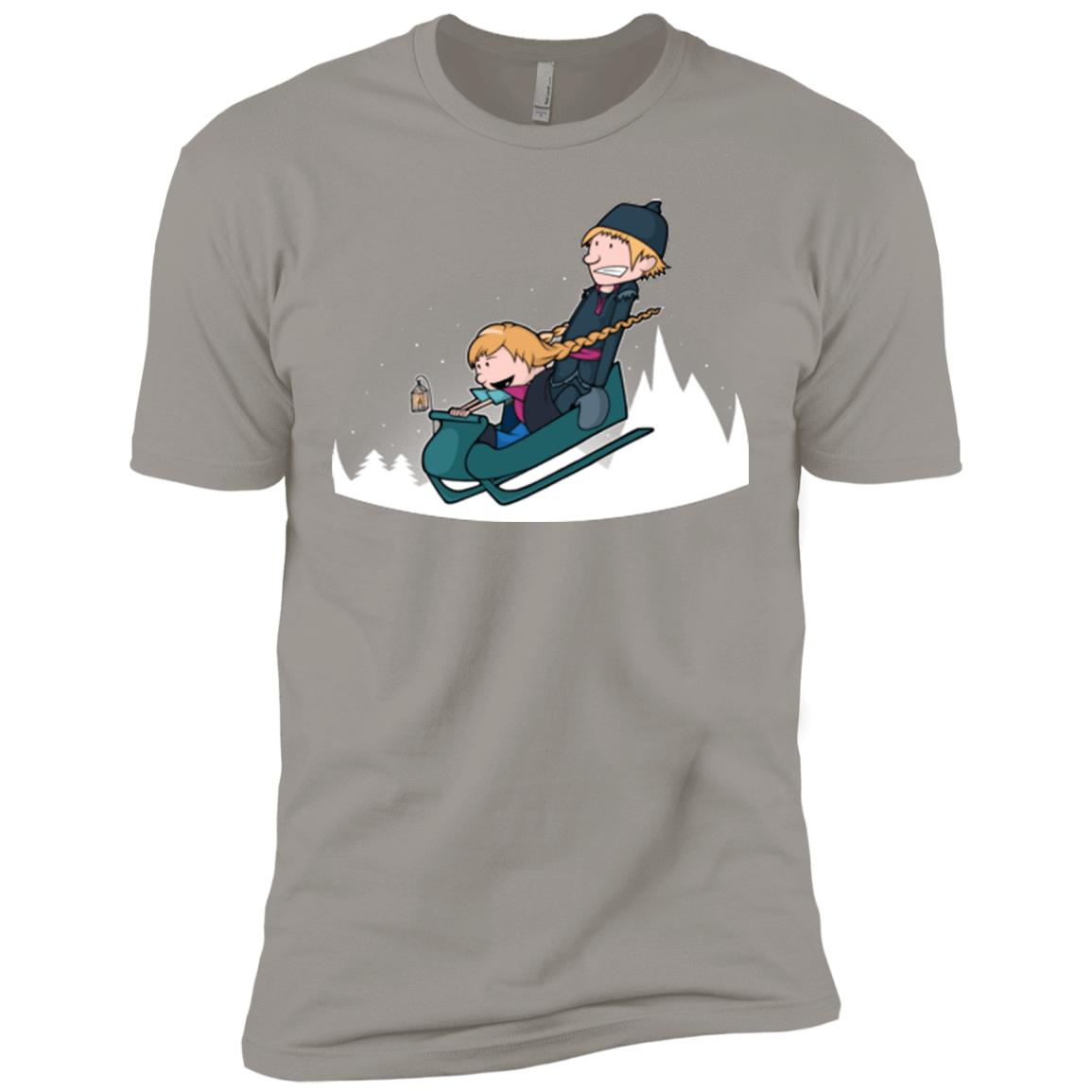 T-Shirts Light Grey / X-Small A Snowy Ride Men's Premium T-Shirt