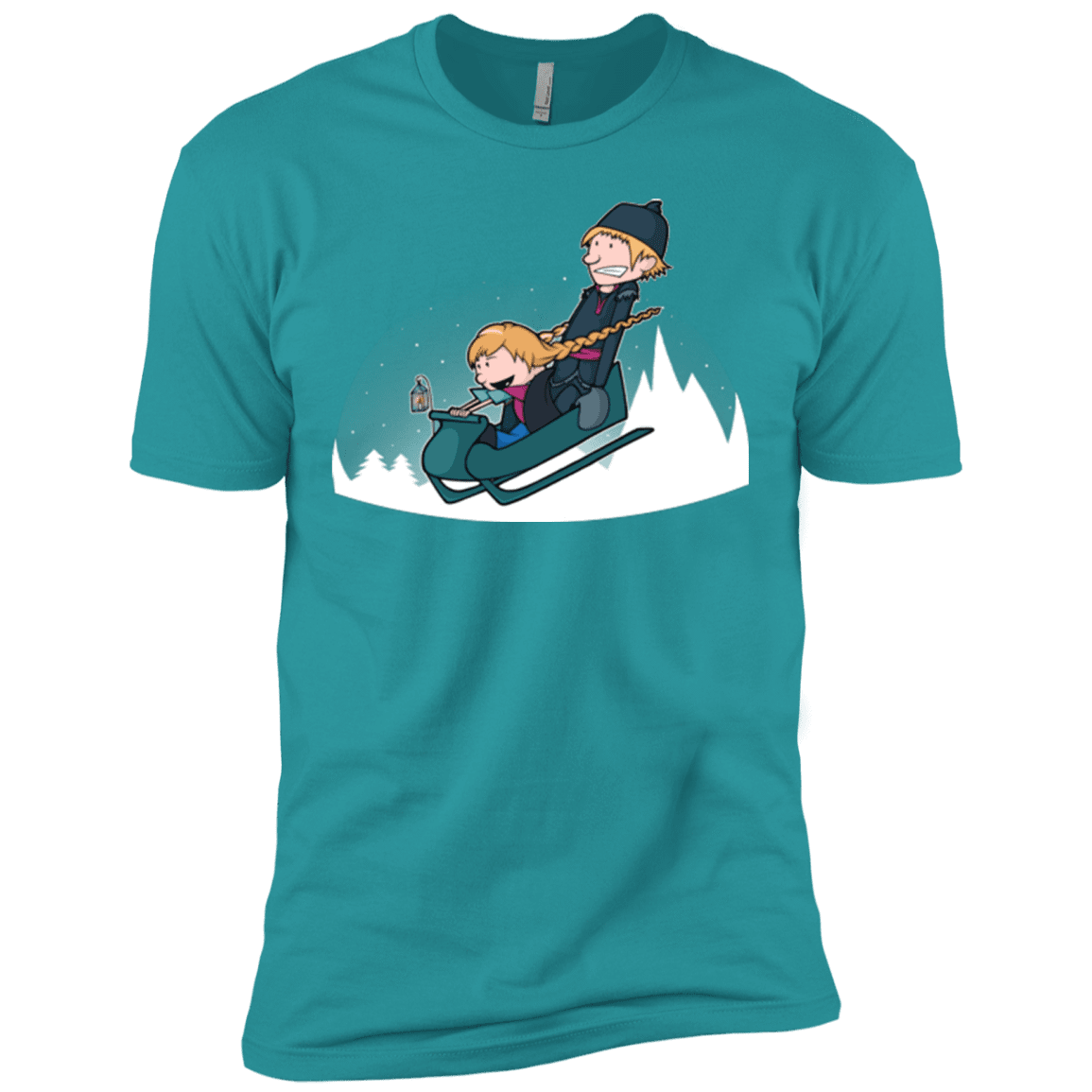 T-Shirts Tahiti Blue / X-Small A Snowy Ride Men's Premium T-Shirt