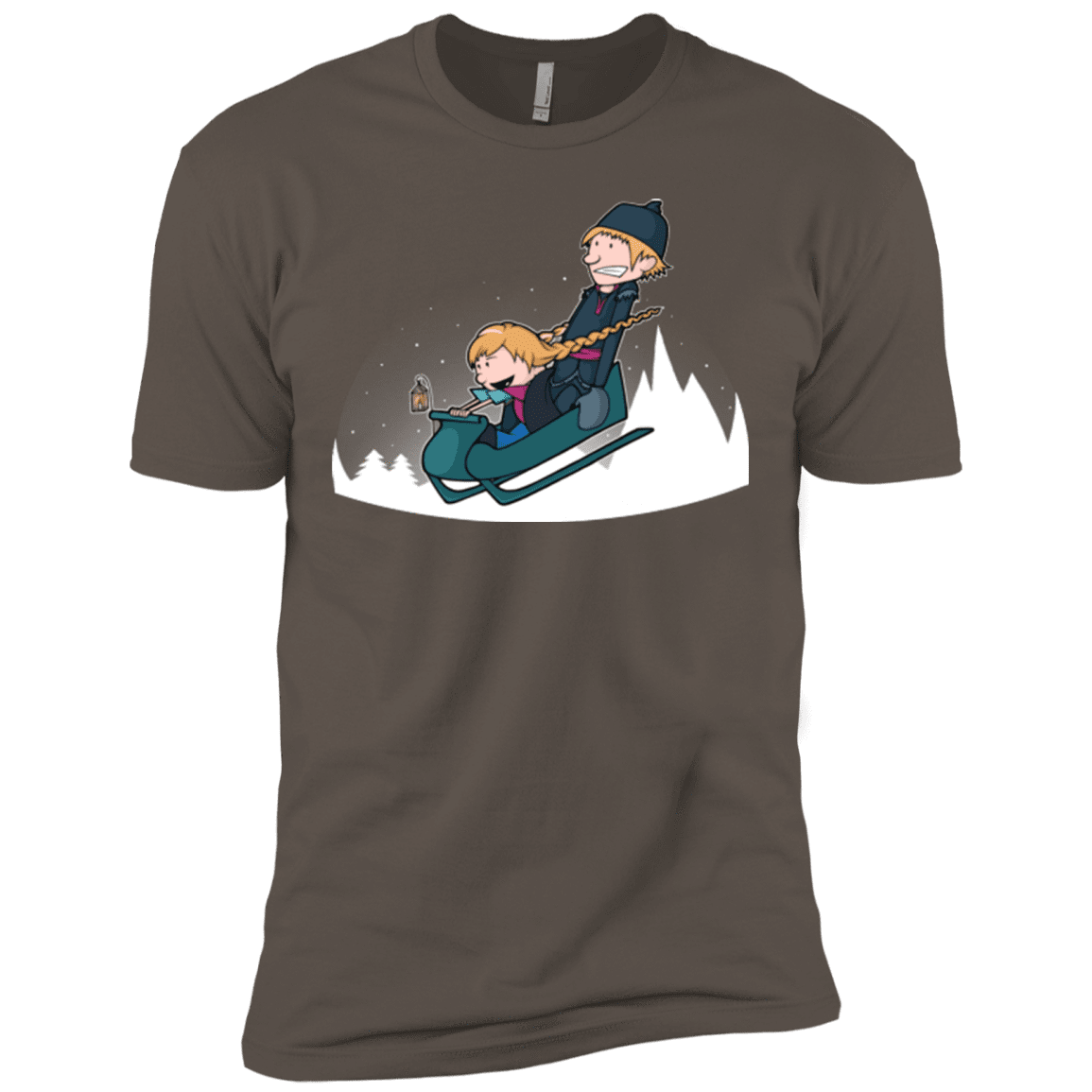 T-Shirts Warm Grey / X-Small A Snowy Ride Men's Premium T-Shirt