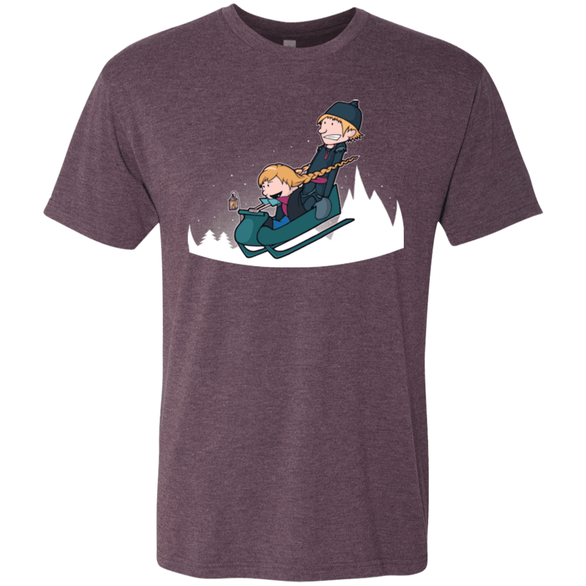 T-Shirts Vintage Purple / Small A Snowy Ride Men's Triblend T-Shirt