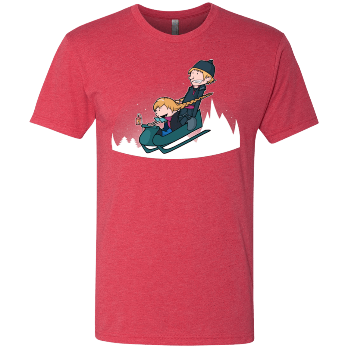 T-Shirts Vintage Red / Small A Snowy Ride Men's Triblend T-Shirt