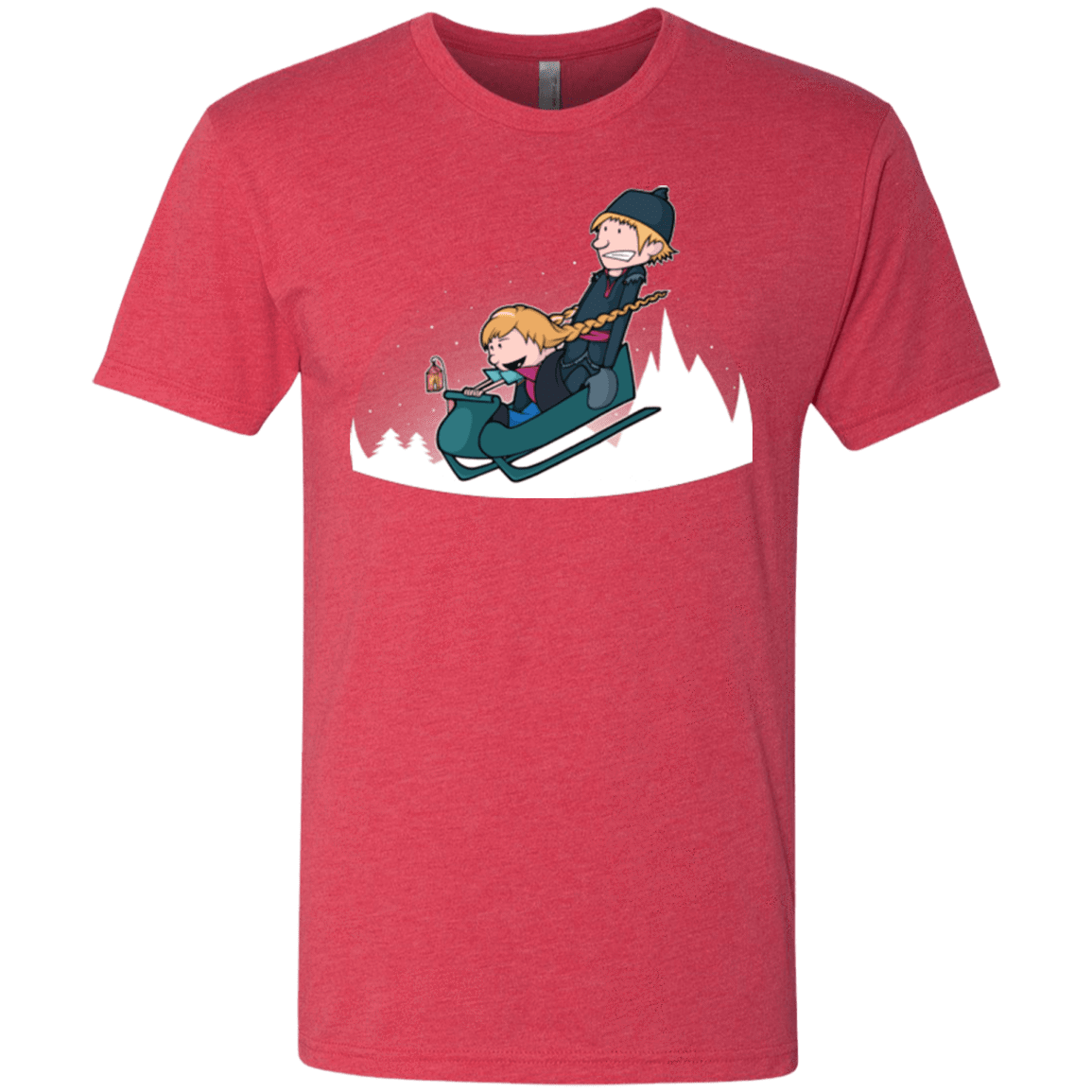 T-Shirts Vintage Red / Small A Snowy Ride Men's Triblend T-Shirt