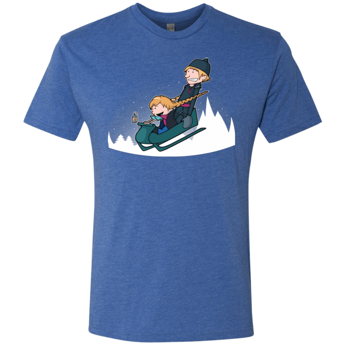 T-Shirts Vintage Royal / Small A Snowy Ride Men's Triblend T-Shirt