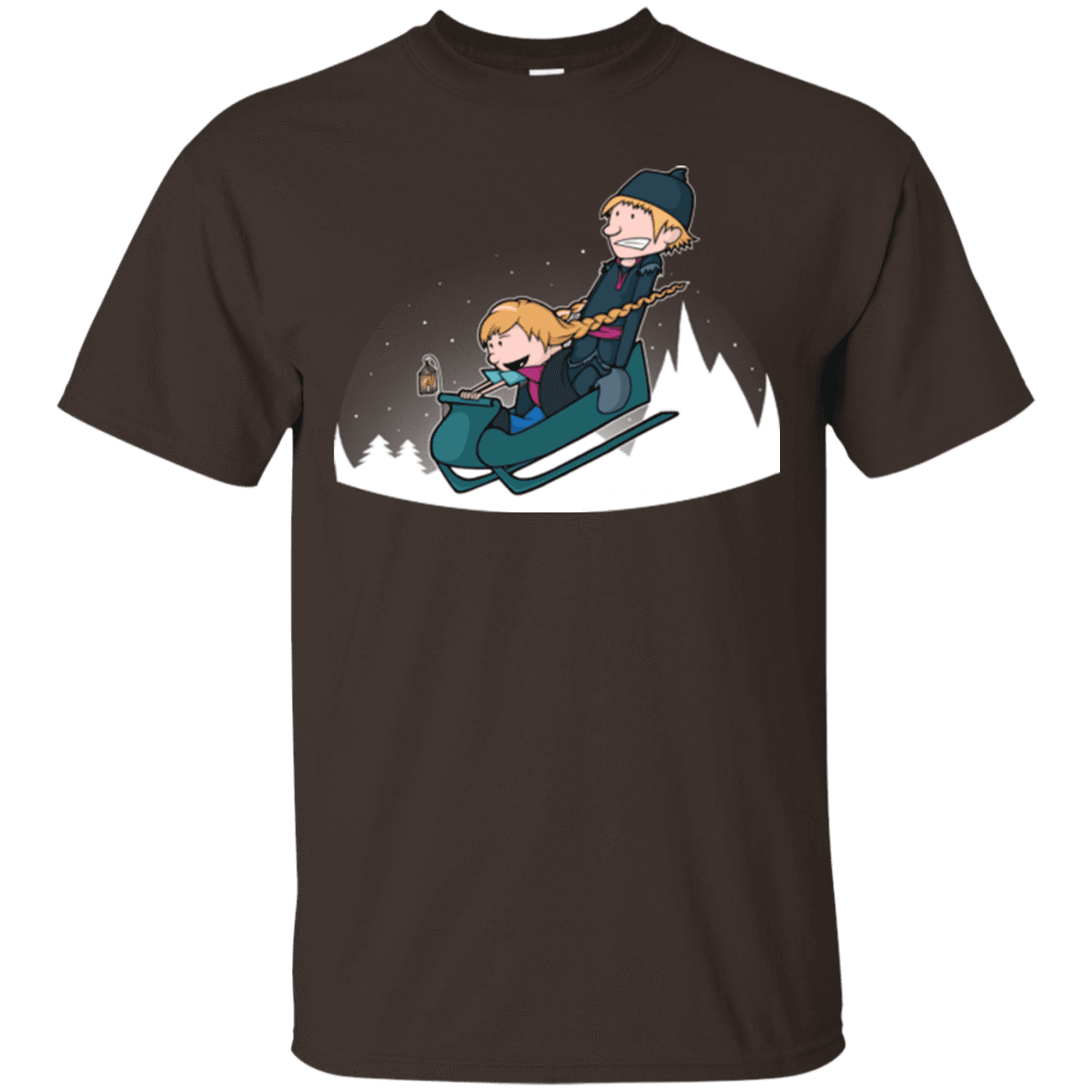 T-Shirts Dark Chocolate / Small A Snowy Ride T-Shirt