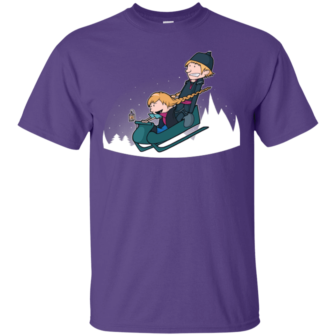 T-Shirts Purple / Small A Snowy Ride T-Shirt