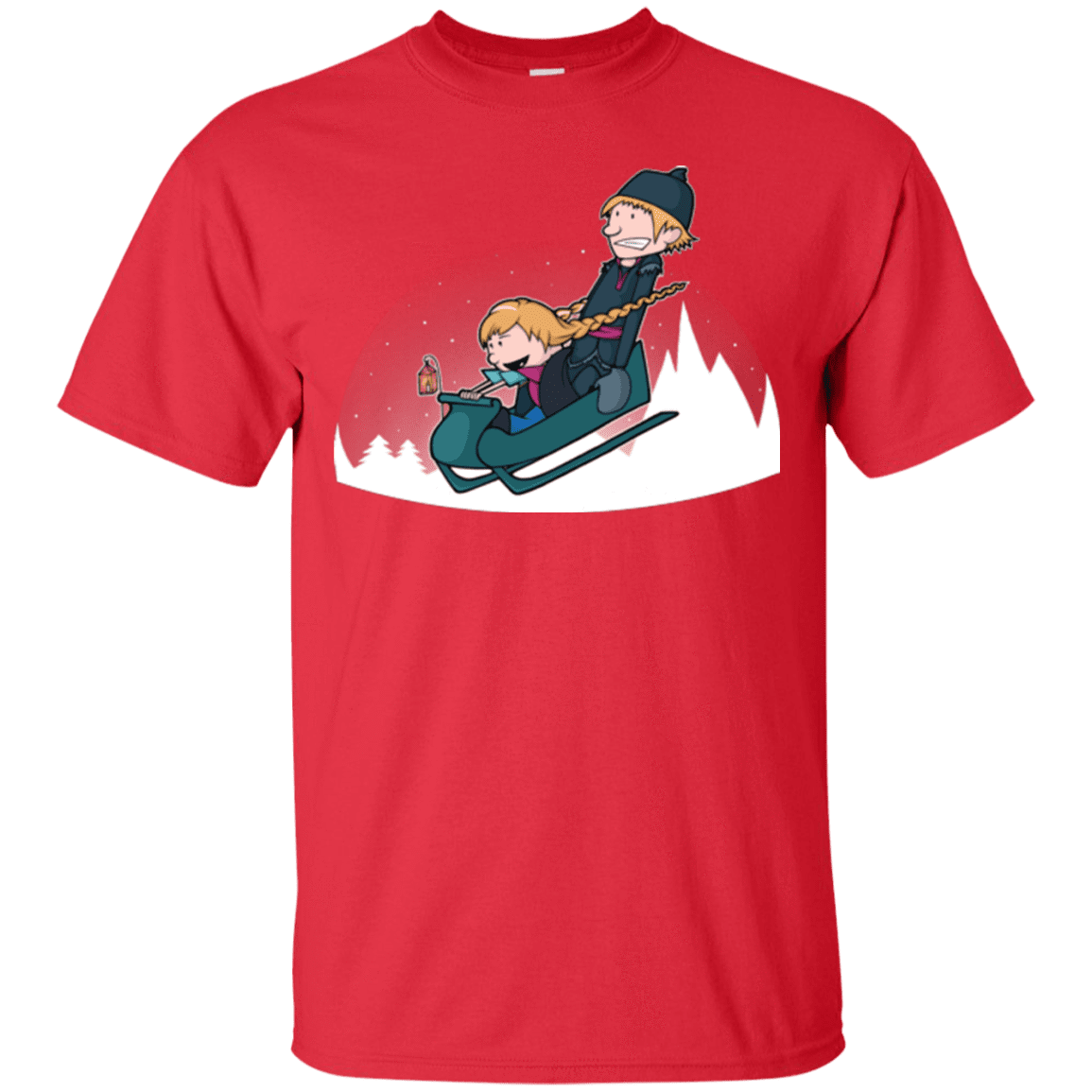 T-Shirts Red / Small A Snowy Ride T-Shirt