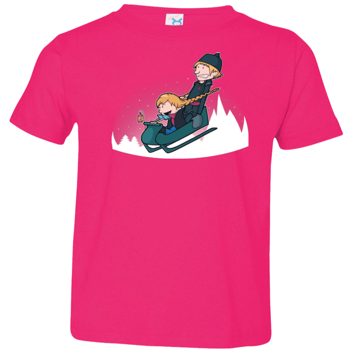 T-Shirts Hot Pink / 2T A Snowy Ride Toddler Premium T-Shirt