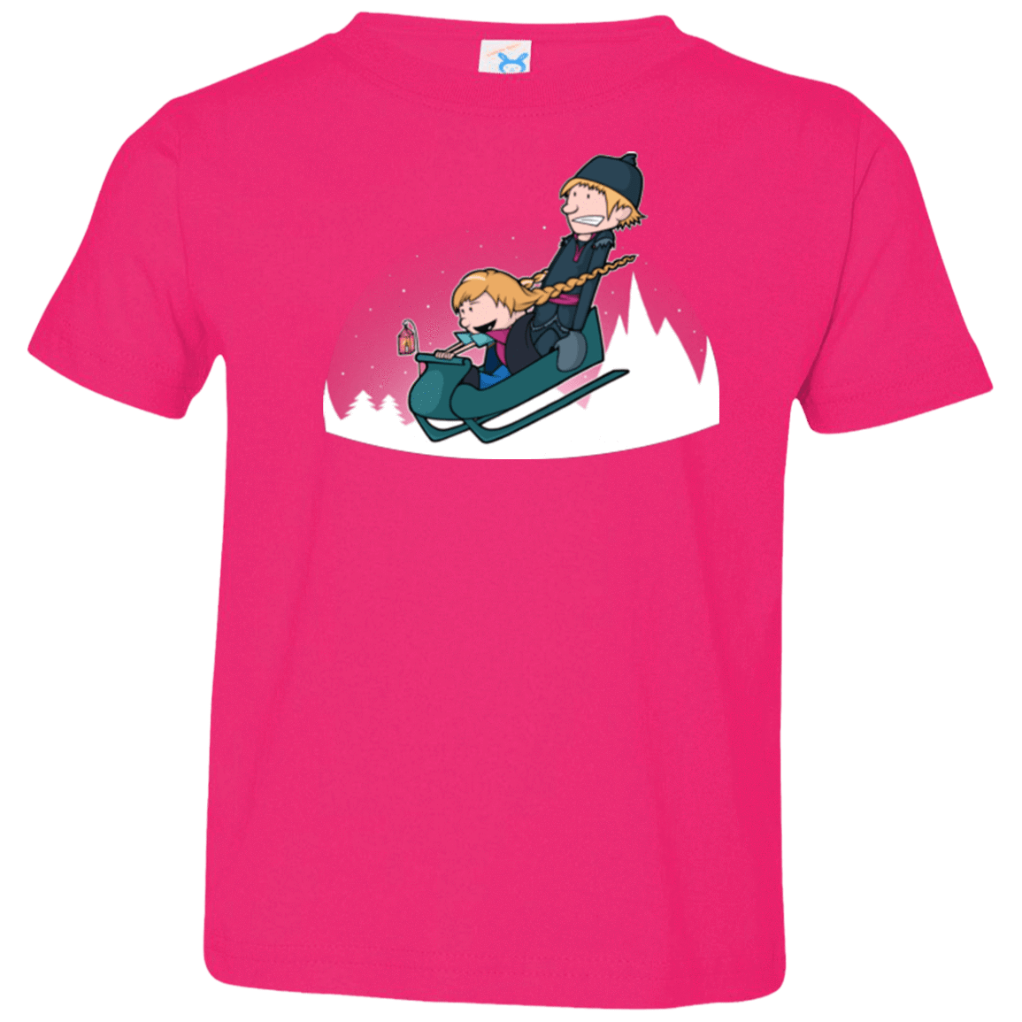 T-Shirts Hot Pink / 2T A Snowy Ride Toddler Premium T-Shirt