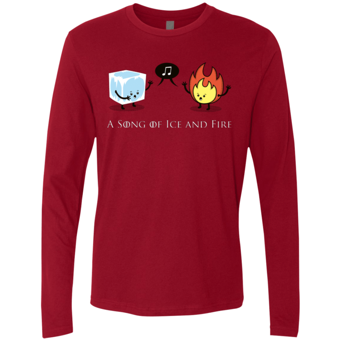 T-Shirts Cardinal / Small A Song of Ice and Fire Men's Premium Long Sleeve