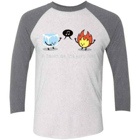 T-Shirts Heather White/Premium Heather / X-Small A Song of Ice and Fire Men's Triblend 3/4 Sleeve