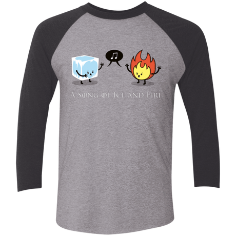 T-Shirts Premium Heather/ Vintage Black / X-Small A Song of Ice and Fire Men's Triblend 3/4 Sleeve