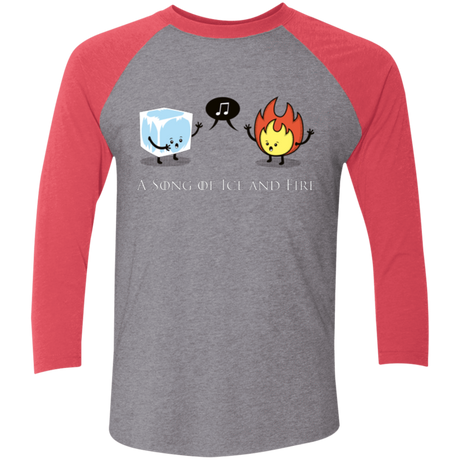 T-Shirts Premium Heather/ Vintage Red / X-Small A Song of Ice and Fire Men's Triblend 3/4 Sleeve