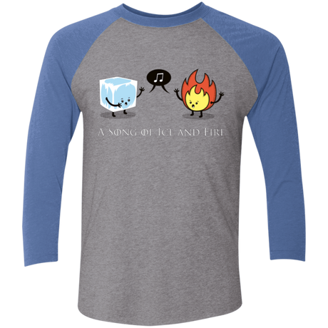T-Shirts Premium Heather/ Vintage Royal / X-Small A Song of Ice and Fire Men's Triblend 3/4 Sleeve