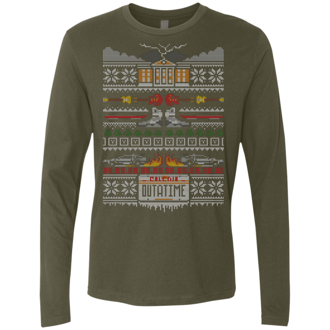 T-Shirts Military Green / Small A Stitch in Time Men's Premium Long Sleeve