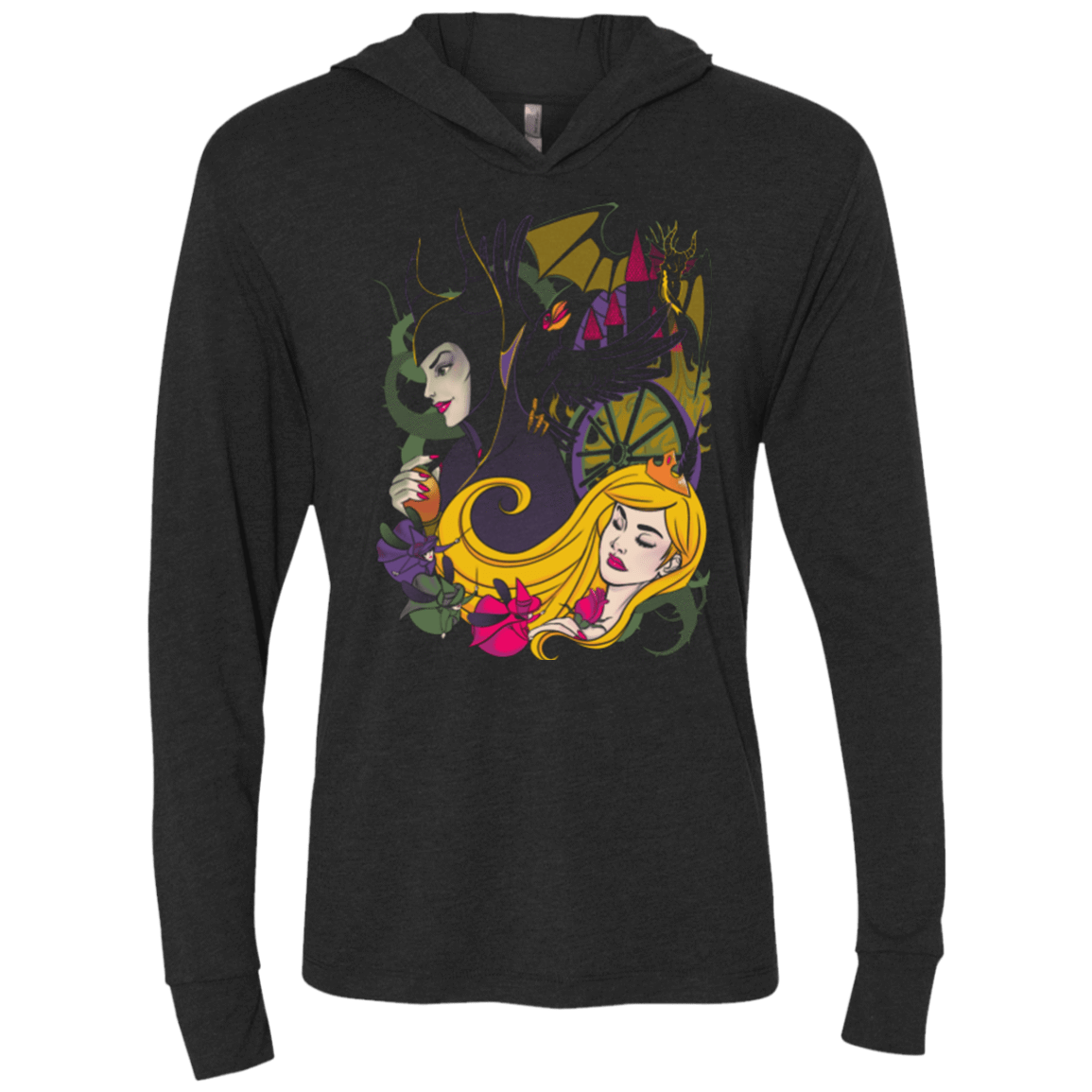 T-Shirts Vintage Black / X-Small A True Love Kiss Triblend Long Sleeve Hoodie Tee