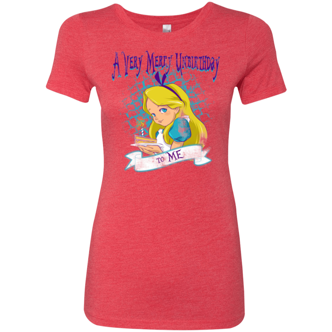 T-Shirts Vintage Red / Small A Very Merry Un-Birthday Women's Triblend T-Shirt