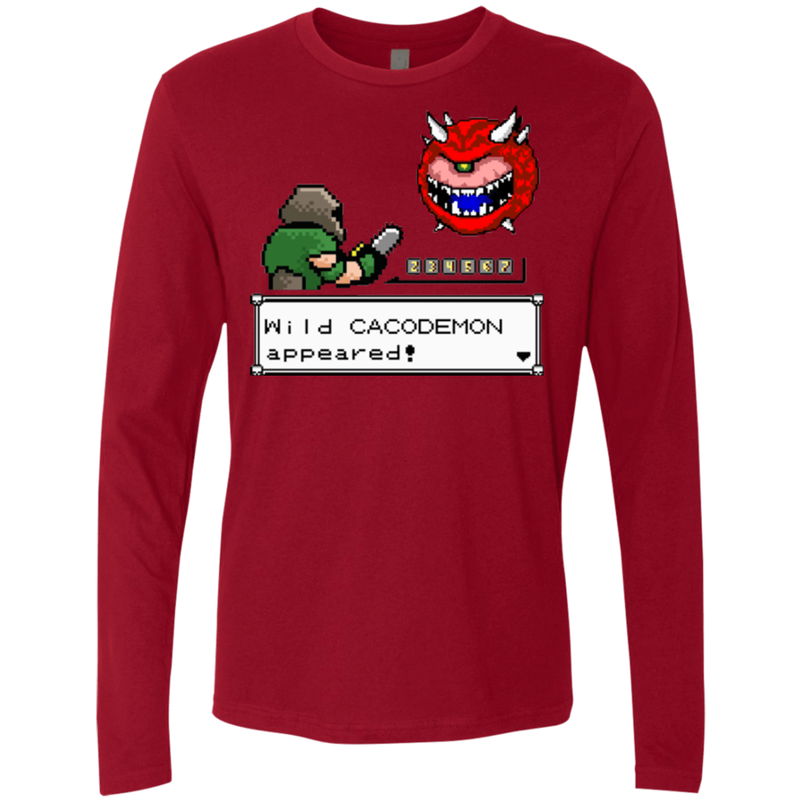 T-Shirts Cardinal / Small A Wild Cacodemon Men's Premium Long Sleeve